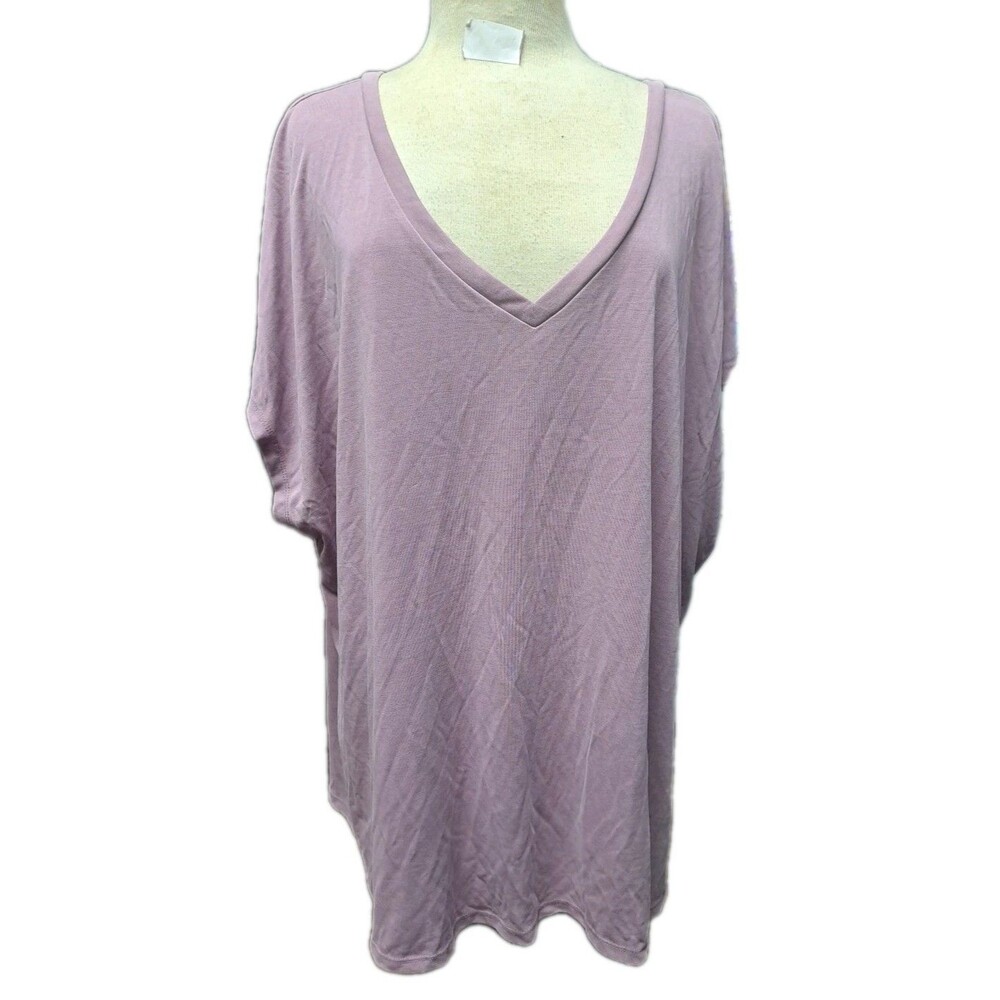 NWT Torrid 4 Womens Grape Purple Dolman Short Sleeve T Shirt Top Size 4X Capsule